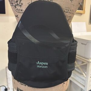 Like new, Aspen Horizon 2 piece, adjustable(in so many ways) back brace.